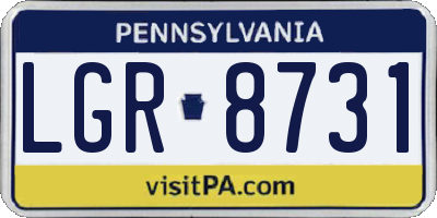 PA license plate LGR8731