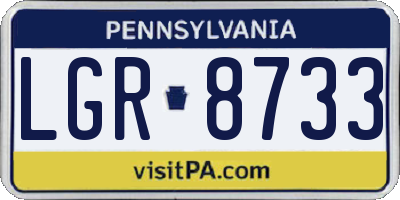 PA license plate LGR8733