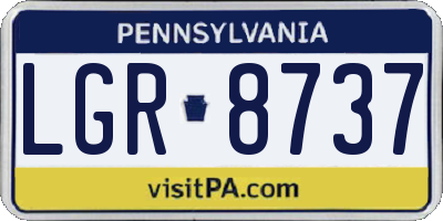 PA license plate LGR8737