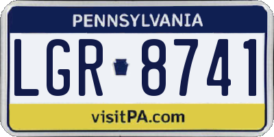 PA license plate LGR8741