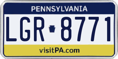 PA license plate LGR8771