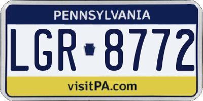 PA license plate LGR8772