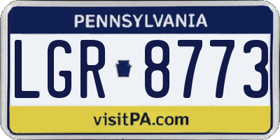 PA license plate LGR8773