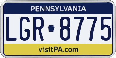 PA license plate LGR8775