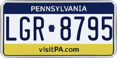PA license plate LGR8795