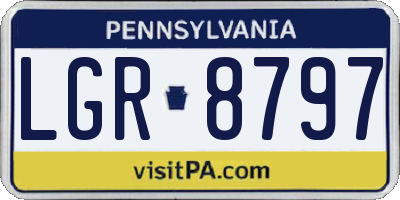 PA license plate LGR8797