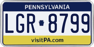 PA license plate LGR8799