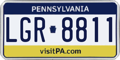 PA license plate LGR8811