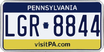 PA license plate LGR8844