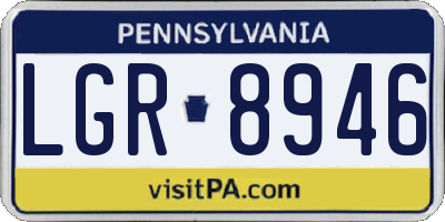 PA license plate LGR8946