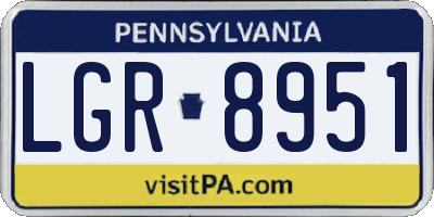 PA license plate LGR8951