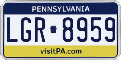 PA license plate LGR8959