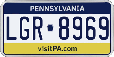 PA license plate LGR8969