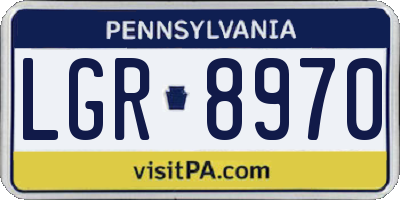 PA license plate LGR8970