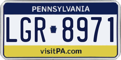 PA license plate LGR8971
