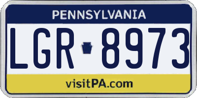PA license plate LGR8973