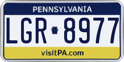 PA license plate LGR8977