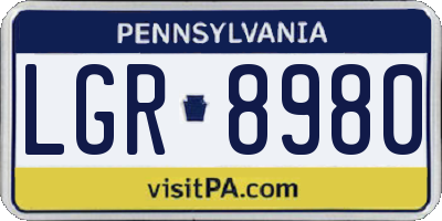 PA license plate LGR8980