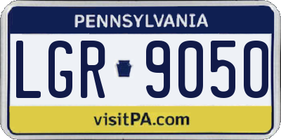 PA license plate LGR9050