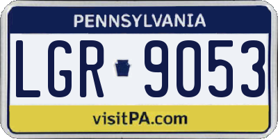 PA license plate LGR9053