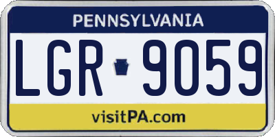PA license plate LGR9059
