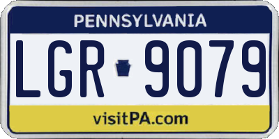PA license plate LGR9079