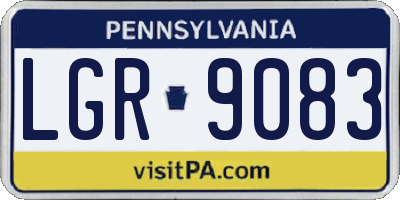 PA license plate LGR9083