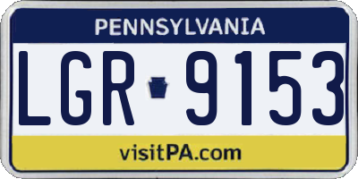 PA license plate LGR9153