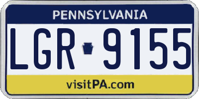 PA license plate LGR9155