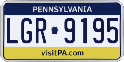 PA license plate LGR9195