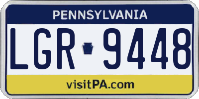 PA license plate LGR9448
