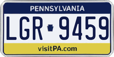 PA license plate LGR9459