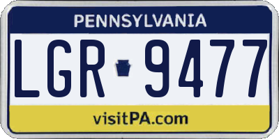 PA license plate LGR9477