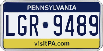 PA license plate LGR9489