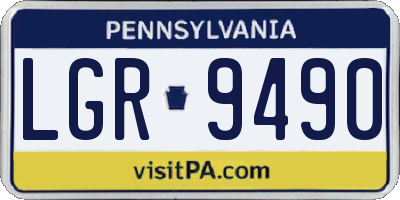 PA license plate LGR9490