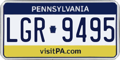 PA license plate LGR9495