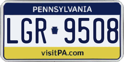 PA license plate LGR9508