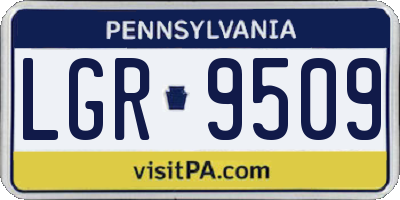PA license plate LGR9509