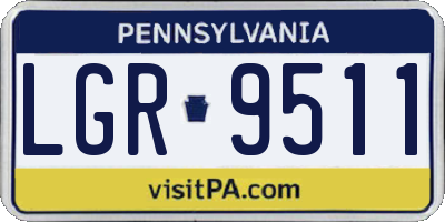 PA license plate LGR9511