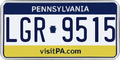 PA license plate LGR9515