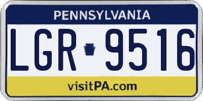 PA license plate LGR9516
