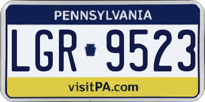 PA license plate LGR9523