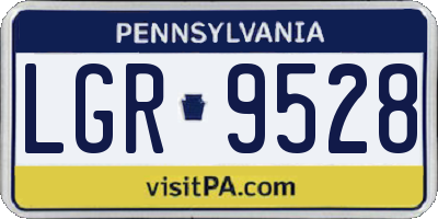 PA license plate LGR9528