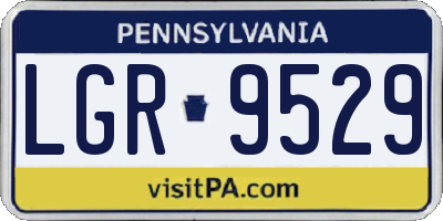 PA license plate LGR9529