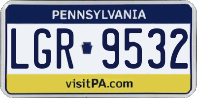 PA license plate LGR9532