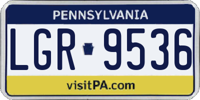 PA license plate LGR9536