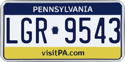 PA license plate LGR9543