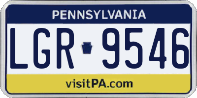 PA license plate LGR9546