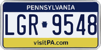 PA license plate LGR9548
