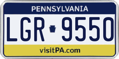 PA license plate LGR9550